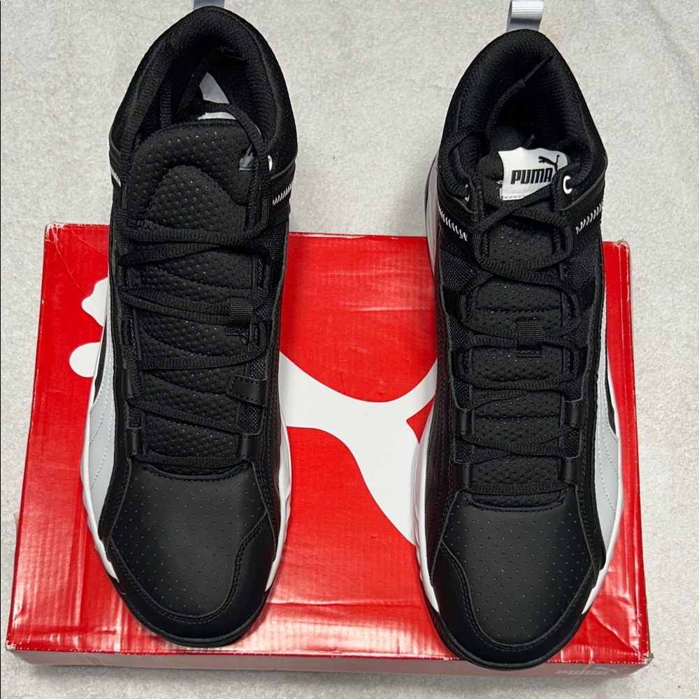 Puma Men’s Rebound Future Evo Core Black and White Sneakers New in Box Sz 13 $57